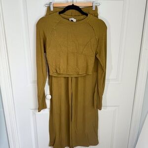 Paper Crane Golden Long Sleeve Top Set